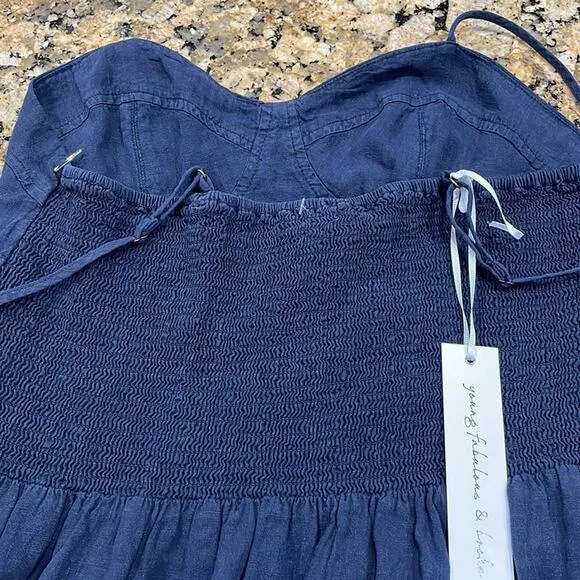 Young Fabulous &amp; Broke Skipper Sun Dress NWT Navy Blue
