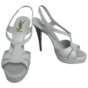 YVES SAINT LAURENT CREME SANDALS 38
