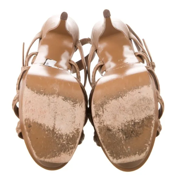 Yves Saint Laurent Leather Slingback Sandals