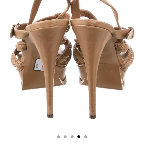 Yves Saint Laurent Leather Slingback Sandals