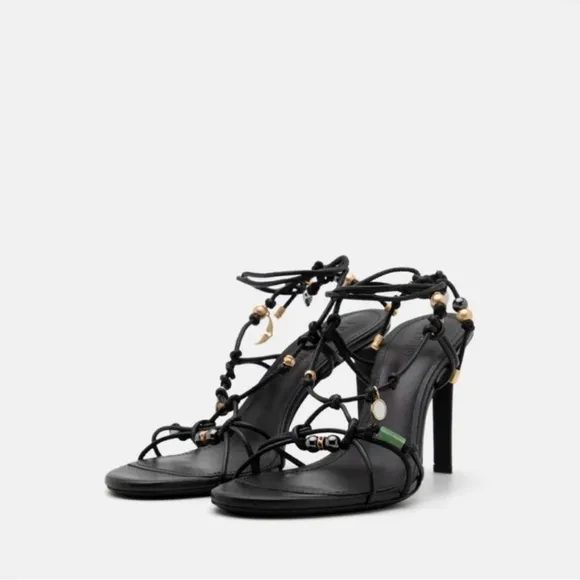 ZADIG &amp; VOLTAIRE 🖤Alana Sandals$598 Red leather heeled sandals NEW in Box !!