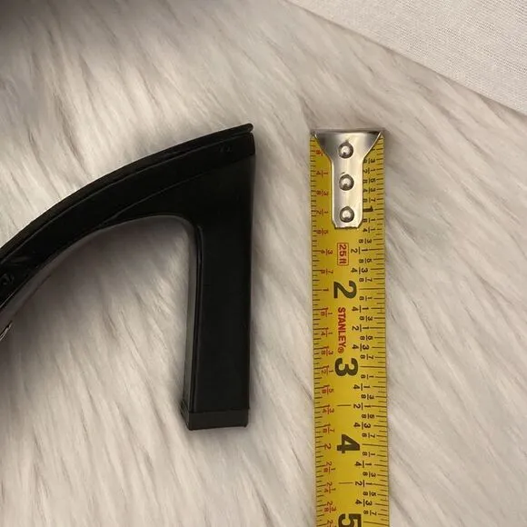 Zara Black Satin Effect Rhinestones Heeled Sandals Shoes