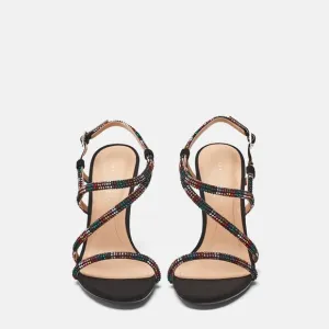 ZARA ELEGANT BEJEWELLED MULTICOLOR HIGH HEELS SANDALS BRAND NEW WITH TAGS US 6.5