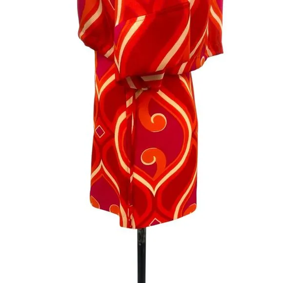 Zara Groovy Travel Print Set Pink Orange Swirl Retro Skort Set Size XS / Small
