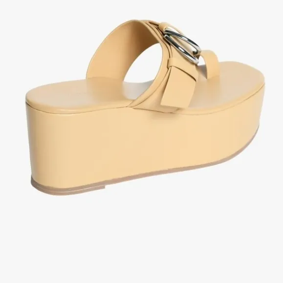 Zara Leather Wedge Sandals Sz-10