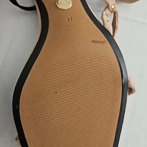 ZARA LIMITED EDITION STUDDED KITTEN HEEL SUEDE SANDALS 6.5 NWT