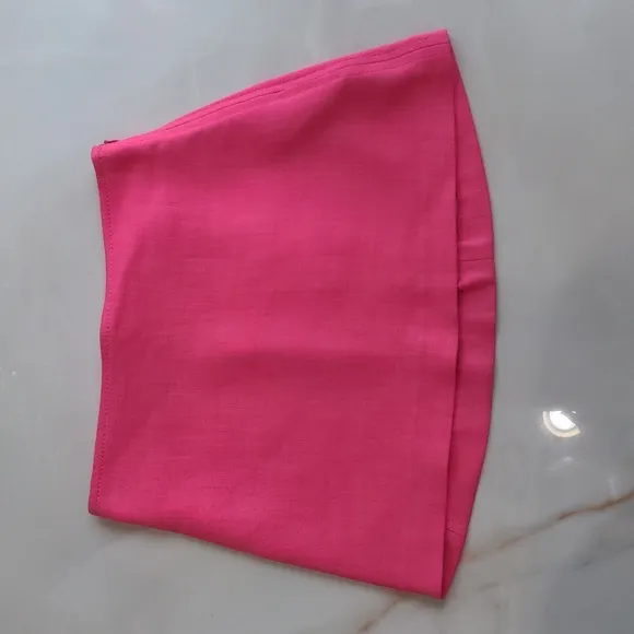 Zara Pink Mini Skirt XS Linen-like Barbiecore Summer Lightweight Y2K Spring