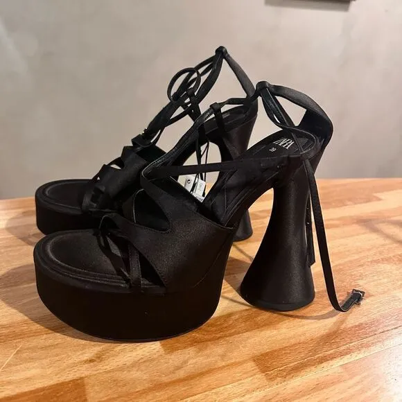 Zara platform straps sandals