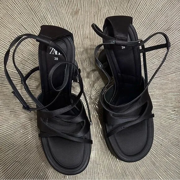 Zara platform straps sandals