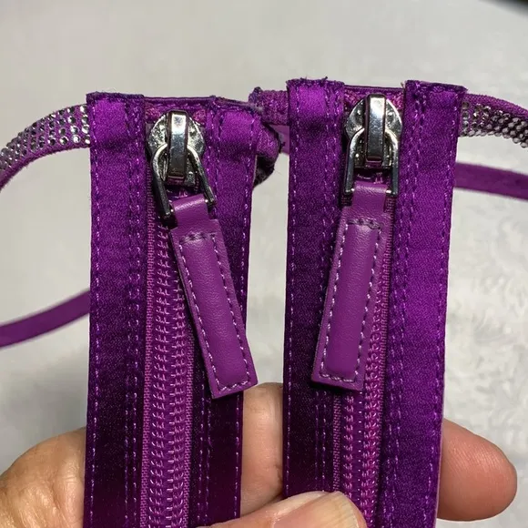 Zara Purple Gladiator Heeled Sandals with Rhinestones