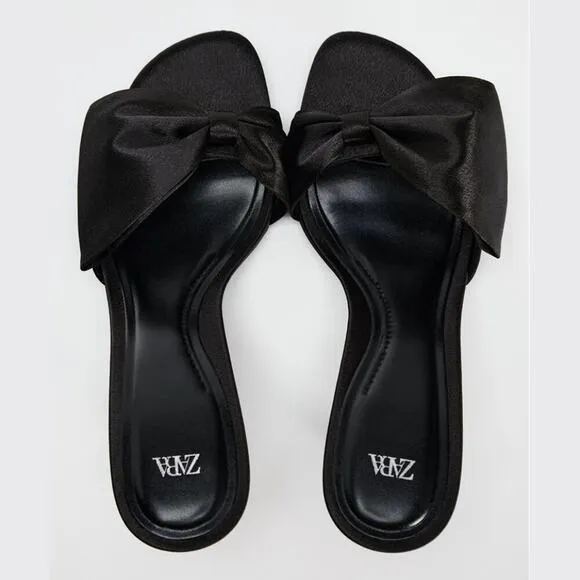 ZARA Satin Effect Heels NWT