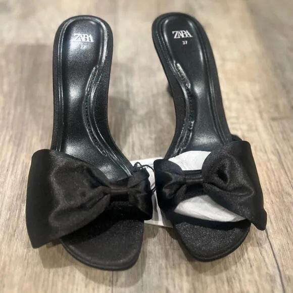 ZARA Satin Effect Heels NWT