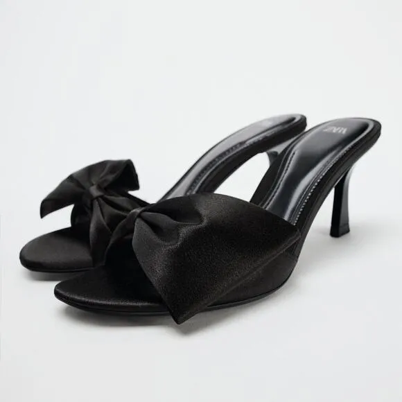 ZARA Satin Effect Heels NWT