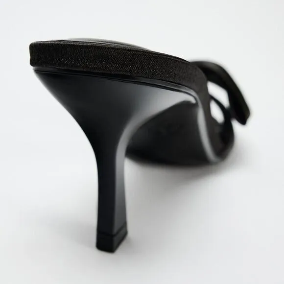 ZARA Satin Effect Heels NWT