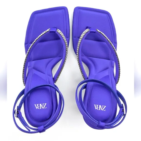 Zara SPARKLY HEELED SANDALS bloggers favorite