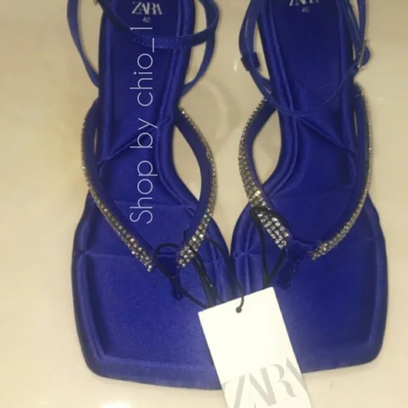 Zara SPARKLY HEELED SANDALS bloggers favorite