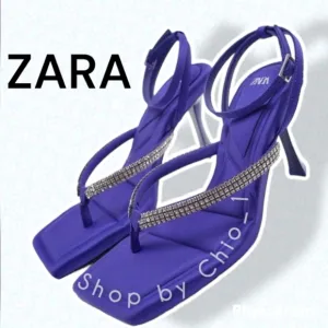 Zara SPARKLY HEELED SANDALS bloggers favorite