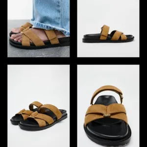 ZARA STRAPPY SUEDE SANDALS - Brand New WITH TAG - SIZE 6 or 36