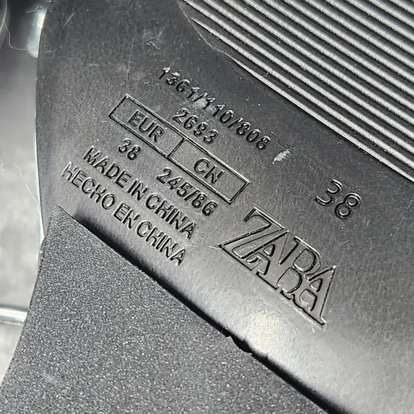 Zara wedge sandals women's 7.5 silver mirror vegan leather heels strappy new $79
