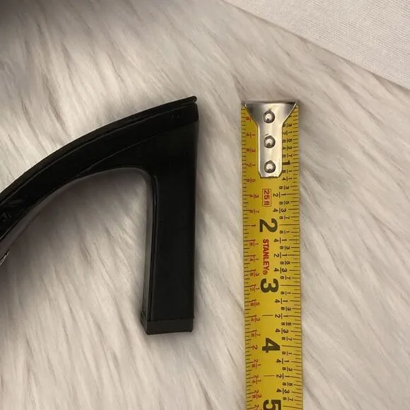 Zara Black Satin Effect Rhinestones Heeled Sandals Shoes
