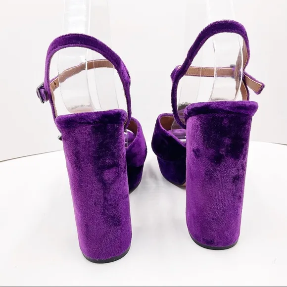 {ZARA}Velvet Bow Embellished Platform Sandals