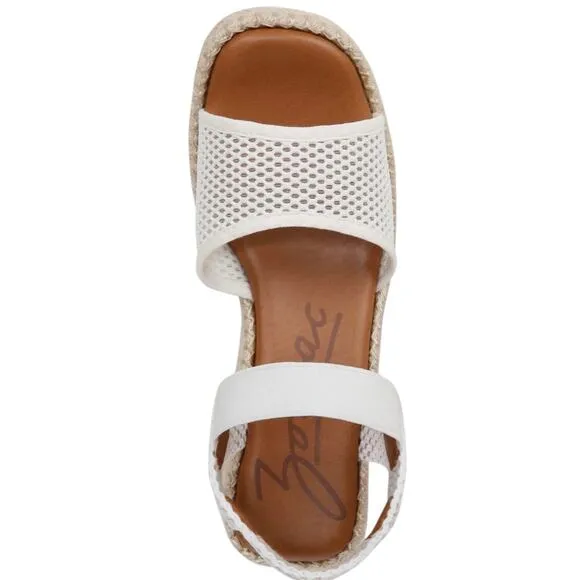 Zodiac Women's Noreen Ankle Strap Espadrille Wedge Sandals White Size 6 1/2